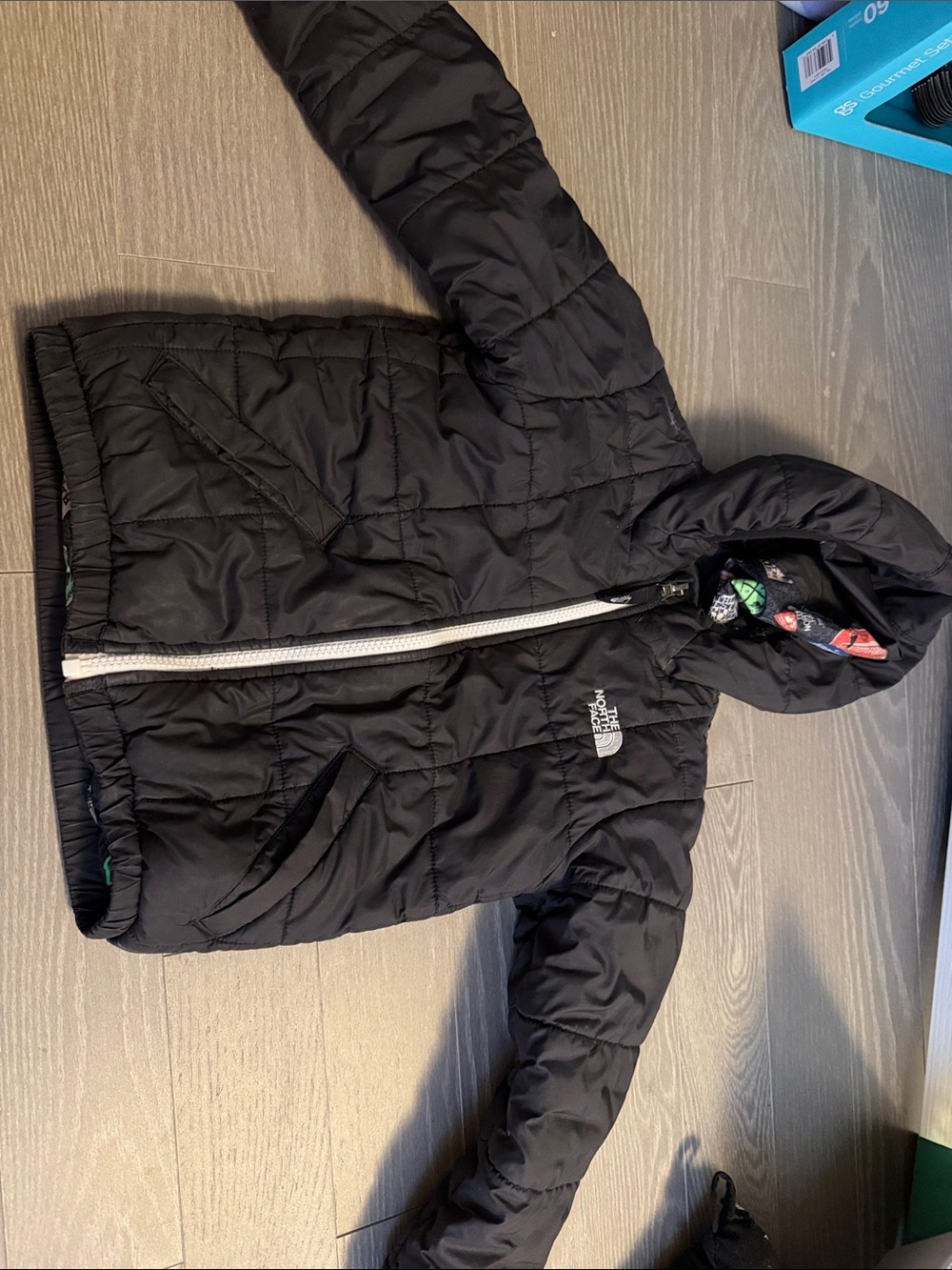 The North Face Kids Black Quilted Puffer Jacket with Hood